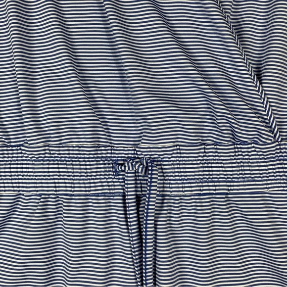 Vineyard Vines Sleeveless Blue White Striped Sankaty Romper Cover-Up - Sz M - Picture 8 of 15